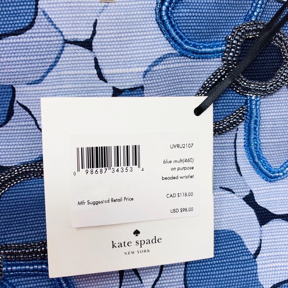 Blue multi on purpose beaded wristlet Kate spade - Picture 4 of 6